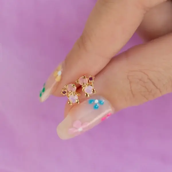 Brass Gem Ear Cartilage Rings & Studs Animal Waterproof Non Tarnish Surgical Steel