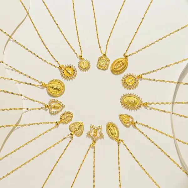 PVD Coated Real Gold Plated Human Star Oval Stainless Steel Simple Style Waterproof Non Tarnish Pendant Necklace