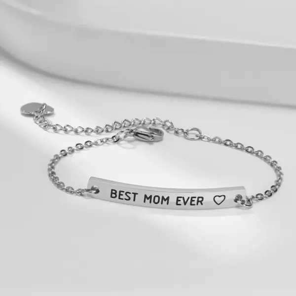 PVD Coated Real Gold Plated 18K Gold Letter Stainless Steel Simple Style Waterproof Non Tarnish 304 Stainless Steel ID Bracelet