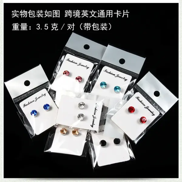 Simple Style Geometric Diamond Stainless Steel No Inlaid Earrings Ear Studs
