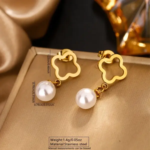304 Stainless Steel Plastic Geometric Electroplating Acrylic Imitation Gold Casual Princess French Style Irregular Drop Earrings