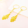 Wholesale Gold-Plated Retro Earrings for Women Long Gold Leaf Tassel Earrings Earrings Mother's Day Gift