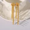 Wholesale Ion Plating (IP) 18K Gold Plated Knot 304 Stainless Steel Elegant Streetwear Waterproof Non Tarnish Earrings Necklace