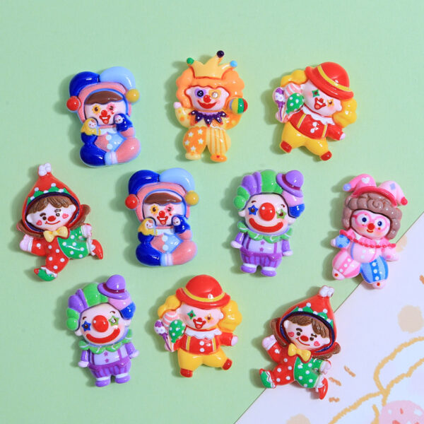 Wholesale Cartoon clown costume Children's Fun handmade diy cream glue phone case headdress hairpin jewelry resin accessories