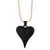 Wholesale Fashion Copper Inlaid Color Zircon Peach Heart Pendant Clavicle Chain