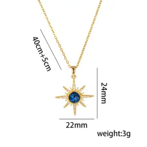 357 Asterism Star Necklace / Gold