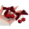 Wholesale Cherry Bow Hair Clip Hair Accessories