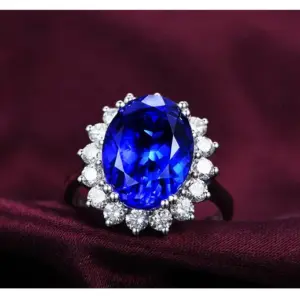 Wholesale Fashion Oval Copper Rings Inlay Artificial Gemstones Copper Rings