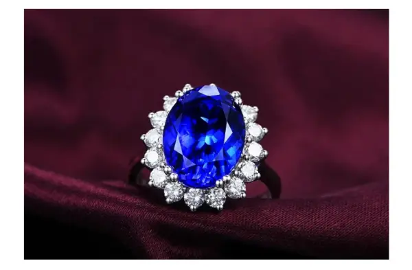 Wholesale Fashion Oval Copper Rings Inlay Artificial Gemstones Copper Rings