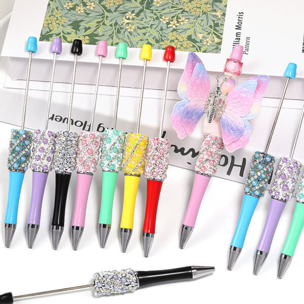 Wholesale beadable pens Creative diy beadable pen