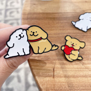 Two dogs stickers