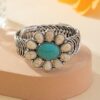 Wholesale Cross-border New Bohemian Style New Simple Fashion Oval Pattern Turquoise Green Bracelet