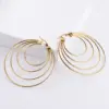 Wholesale Exaggerated Water Droplets Plating Stainless Steel No Inlaid 18K Gold Plated Earrings