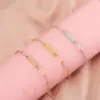 304 Stainless Steel Customization Laser Engraving Solid Color Ion Plating (IP) 18K Gold Real Gold Plated Simple Style Waterproof Non Tarnish Paperclip Chain Lobster Trier Clasp Closure Bracelets