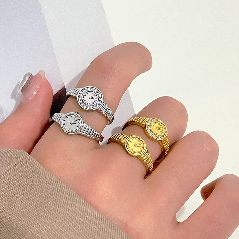 Wholesale Luxurious Solid Color Copper 14k Gold Plated Silver Plated Rings In Bulk