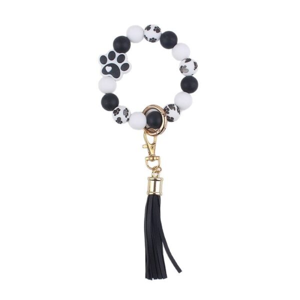 oly-ab5302fdff6449ad443d8039ad956d78 Wholesale Temu Amazon Cross-Border Silicone Dog Paw Print Keychain Bracelet Bracelet Wallet Keychain Pendant