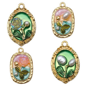 Mix 4 drops of baroque pearl flower -4 each 1-11g-SN963