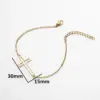 Wholesale PVD Coated 18K Gold Real Gold Plated Geometric 201 Stainless Steel Simple Style Waterproof Non Tarnish 201 Stainless Steel Bracelets