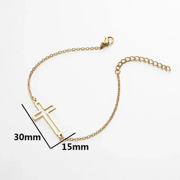 Wholesale PVD Coated 18K Gold Real Gold Plated Geometric 201 Stainless Steel Simple Style Waterproof Non Tarnish 201 Stainless Steel Bracelets
