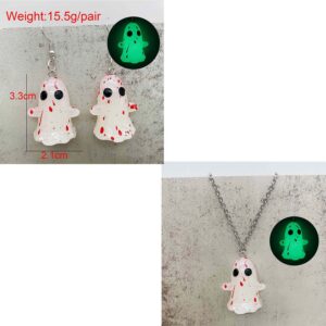 JE1407K+L earrings and necklace set / luminous
