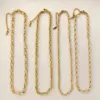 304 Stainless Steel Chain PVD Coated Stone-Free Real Gold Plated Simple Style Commute Waterproof Non Tarnish Paperclip Chain Micro Super Whisper Thin Chain Ball Chain Lobster Trigger Clasp Closure Necklace Choker