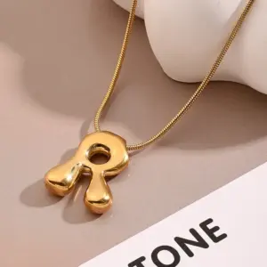 R Necklace (Gold) / Length: 450mm / 1 Strand/Package