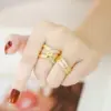 Wholesale Fashion Simple Style Commute Cross Copper Plating Inlay Zircon 18k Gold Plated Open Rings