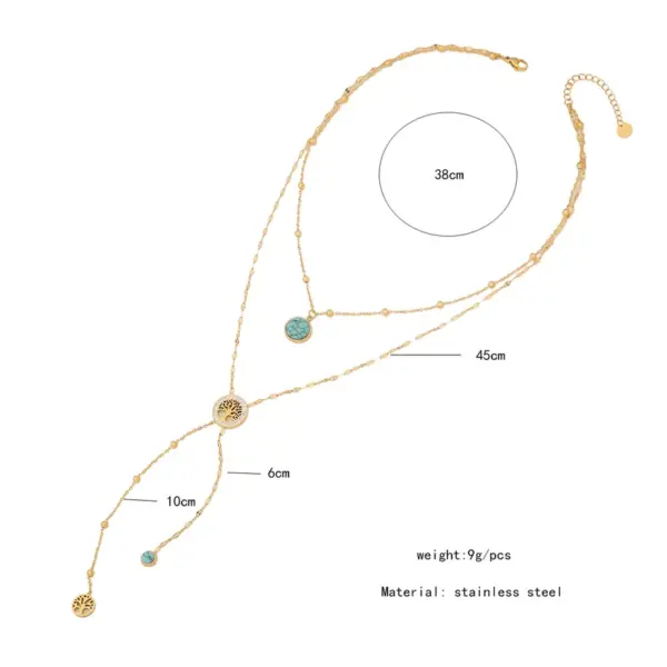 Wholesale Simple Style Flower Butterfly Stainless Steel Plating 18K Gold Plated Pendant Necklace