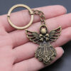 Wholesale Thanksgiving Decoration Guardian Angel Keyring Wedding Birthday Party Baptism Pendant Cross Border Angel Keychain