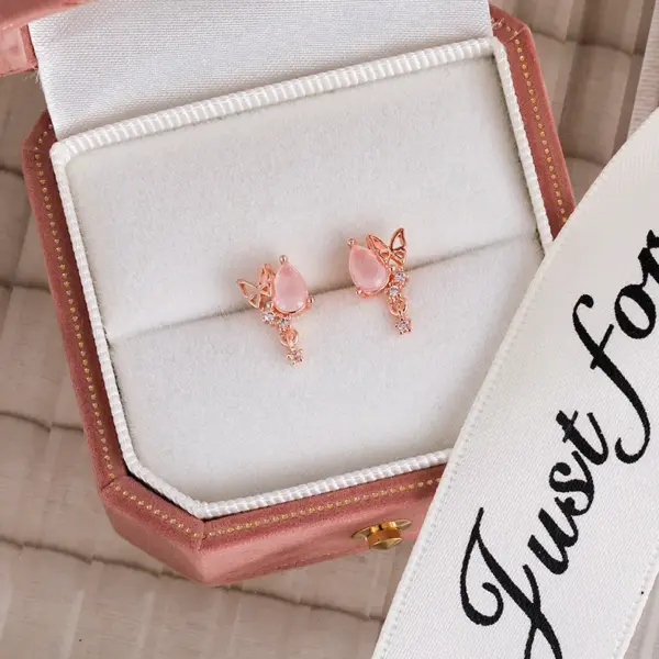 Wholesale 1 Pair Fashion Flower Inlay Copper Zircon Ear Studs