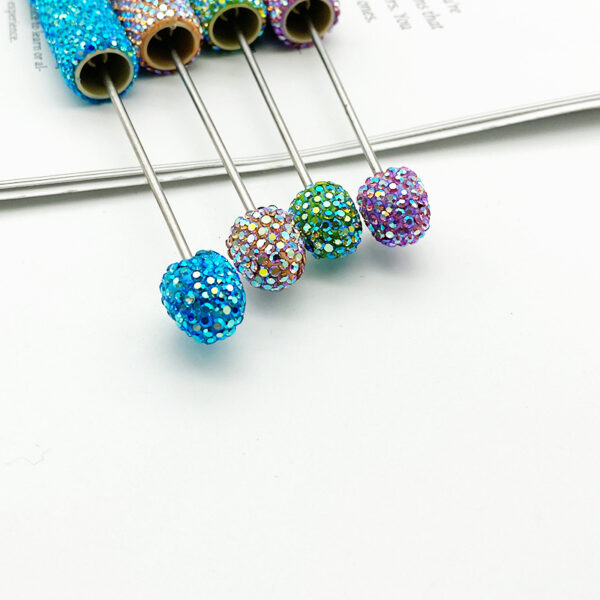 Wholesale DIY Electroplated Colorful Full Diamond Beaded Pen Colorful Diamond Beaded Ballpoint Pen High Color Value Diamond Beaded Pen in stock