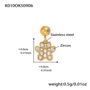 K010-Golden Bear Paw Zircon Pendant