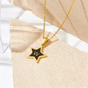 W Letter Gold Necklace