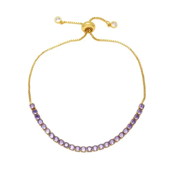 Wholesale Fashion Geometric Copper 18k Gold Plated Zircon Bracelets In Bulk