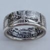 Wholesale AliExpress explosions cross-border best selling European and American personality retro Morgan 1945 carved letters ring ring
