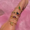 Wholesale Small Dinosaur 18k Gold Colored Zircon Copper Ring Wholesale Nihaojewelry