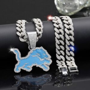 Wholesale Blue Lion Hip Hop Cuban Chain Necklace