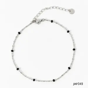Black / Jap349 Anklet Platinum + Dazzling