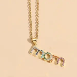 Letter Mom Color Zircon