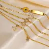 Wholesale Copper Gold Plated Simple Style Star Butterfly Heart Shape Zircon Bracelets