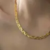 Wholesale Jewelry IG Style Simple Style Solid Color 304 Stainless Steel 18K Gold Plated Plating Stainless Steel Necklaces