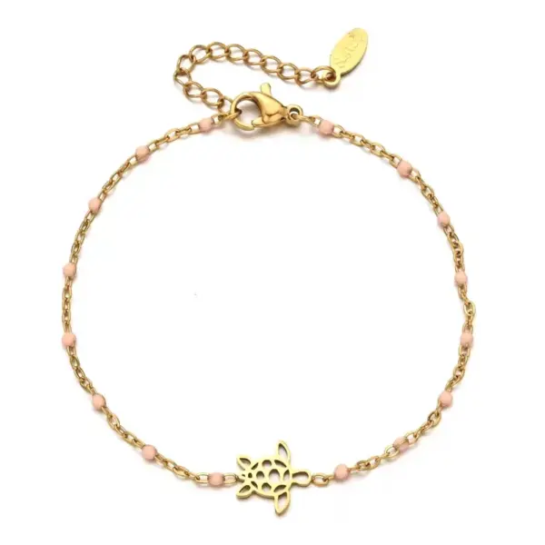 Wholesale Elegant Cute Handmade Tortoise Steel Twisted Rope Chain Lobster Trigger Clasp Closure Chain & Link Bracelets Wholesale