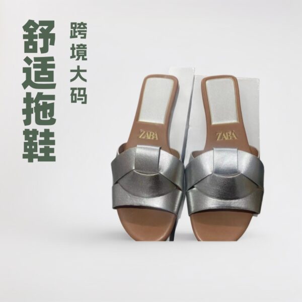oly-abc1898929f25153046ae6be15a9ebc7 Wholesale Cross-Border Large Size 2025 Summer New Women's Slippers Exrt Cross Flats Sandals Simple and Versatile Slippers