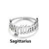Wholesale Jewelry Retro Letter 201 Stainless Steel 18K Gold Plated Plating Open Ring