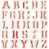 Wholesale 26 Baseball Alphabet Stickers with English Embroidery