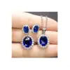 Copper Plating Artificial Gemstones Crystal Jewelry Sets