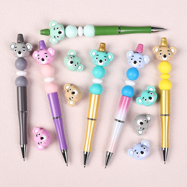 oly-abc83d3c2a641e0167f90dd8105309a0 Wholesale Jewelry DIY Necklace Animal Focus Bead Aessories Koala 3D Silicone Beads Cartoon Pen Silicone Beads