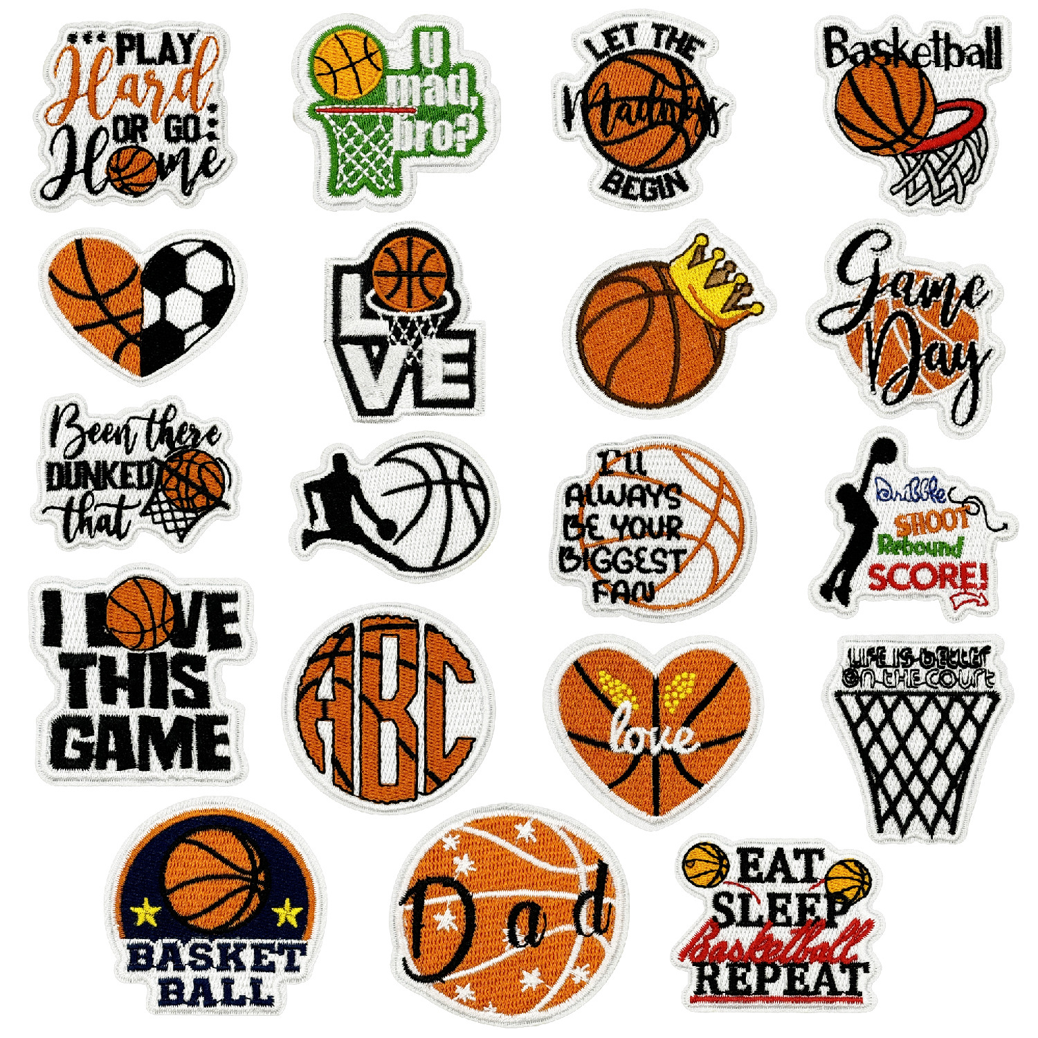Wholesale English basketball embroidered patch