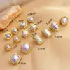 Wholesale PVD Coated Real Gold Plated 18K Gold Water Droplets Flower Shell 304 Stainless Steel IG Style Simple Style Waterproof Non Tarnish Ear Studs
