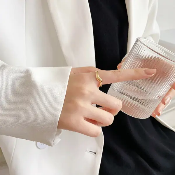 Wholesale PVD Coated 18K Gold Real Gold Plated Geometric 304 Stainless Steel Simple Style Waterproof Non Tarnish